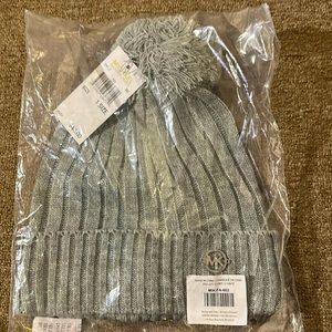 NEW! Michael Kors Knit Gray Beanie Cap with Pom